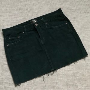 MOTHET Dark Green Corduroy Mini Skirt Size 25